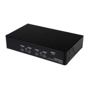 StarTech.com 4 Port USB DisplayPort KVM Switch with Audio, 3840x2400, Black
