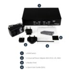 StarTech.com 4 Port USB DisplayPort KVM Switch with Audio, 3840x2400, Black