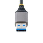 StarTech.com 4-Port USB Hub - USB 3.2 Gen 1 (5Gbps), Bus Powered, USB-A to 4x USB-A, 0.3m, Grey