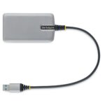 StarTech.com 4-Port USB Hub - USB 3.2 Gen 1 (5Gbps), Bus Powered, USB-A to 4x USB-A, 0.3m, Grey