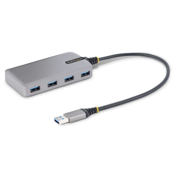 StarTech.com 4-Port USB Hub - USB 3.2 Gen 1 (5Gbps), Bus Powered, USB-A to 4x USB-A, 0.3m, Grey