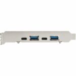 StarTech.com 4-Port USB PCIe Card - 2x USB-C, 2x USB-A, 10Gbps USB 3.2 Gen 2 Expansion Card, Red