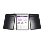 StarTech.com 4-Way Privacy Screen for 12.9" iPad Pro (3rd Gen+), 30 Deg. View, 51% Blue Light Reduction, Matte, Black