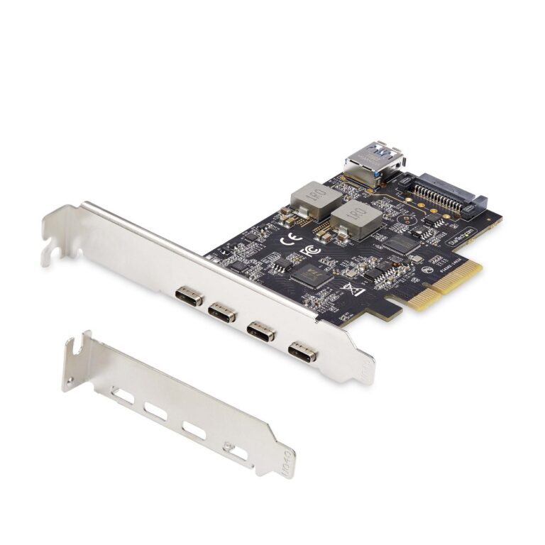 StarTech.com 5-Port USB PCIe Card 4x USB-C 1x USB-A 10Gbps Windows/macOS/Linux