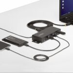 StarTech.com 7-Port Managed USB Hub, Industrial, USB 3.2 Gen 1 5Gbps, Metal, Wall/Desk/DIN-Rail Mount, Black