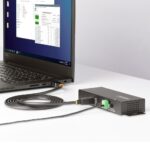 StarTech.com 7-Port Managed USB Hub, Industrial, USB 3.2 Gen 1 5Gbps, Metal, Wall/Desk/DIN-Rail Mount, Black