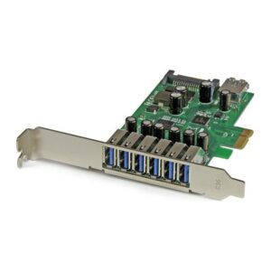 StarTech.com 7-Port PCIe USB 3.0 Card - 5Gbps - Standard & Low-Profile Design