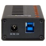StarTech.com 7-Port USB 3.2 Gen 1 Hub 5Gbps Desktop or Wall-Mountable Metal Enclosure Black