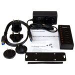StarTech.com 7-Port USB 3.2 Gen 1 Hub 5Gbps Desktop or Wall-Mountable Metal Enclosure Black