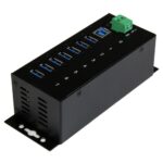 StarTech.com 7-Port USB 3.2 Gen 1 Hub - Steel, Din Rail/Wall/Desk Mount, 5Gbps, Black