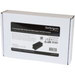 StarTech.com 7-Port USB 3.2 Gen 1 Hub with Power Adapter - Metal Industrial, Black