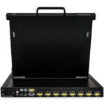 StarTech.com 8 Port Rackmount KVM Console with 17" 1280x1024 LCD Monitor - Black