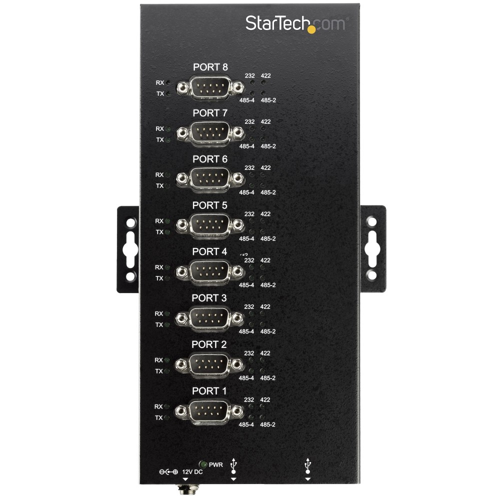 StarTech.com 8 Port USB 2.0 to RS232/RS485/RS422 Serial Hub Adapter, IP30 Rated, Din Rail Mountable, Black StarTech.com 8 Port USB 2.0 to RS232/RS485/RS422 Serial Hub Adapter, IP30 Rated, Din Rail Mountable, Black