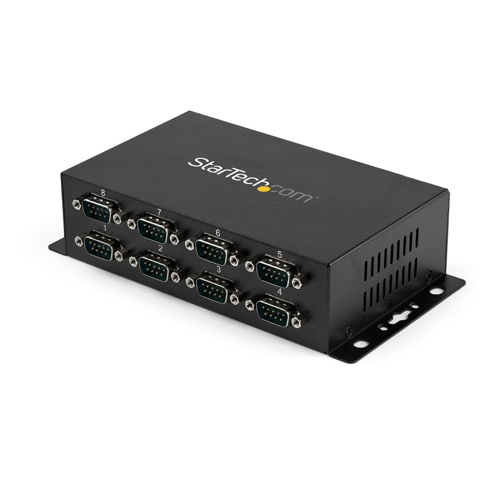 StarTech.com 8 Port USB to RS232 Serial Adapter Hub - Industrial DIN Rail & Wall Mountable - Black StarTech.com 8 Port USB to RS232 Serial Adapter Hub - Industrial DIN Rail & Wall Mountable - Black