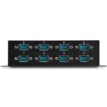 StarTech.com 8 Port USB to RS232 Serial Adapter Hub - Industrial DIN Rail & Wall Mountable - Black
