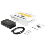 StarTech.com 8 Port USB to RS232 Serial Adapter Hub - Industrial DIN Rail & Wall Mountable - Black
