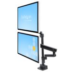 StarTech.com ARMDUALPIVOT Desk Mount Dual Monitor Arm, Full Motion, up to 2x 32" Displays, Clamp/Grommet, Black