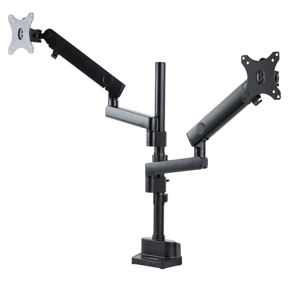 StarTech.com ARMDUALPIVOT Desk Mount Dual Monitor Arm, Full Motion, up to 2x 32" Displays, Clamp/Grommet, Black StarTech.com ARMDUALPIVOT Desk Mount Dual Monitor Arm, Full Motion, up to 2x 32" Displays, Clamp/Grommet, Black