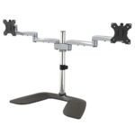 StarTech.com ARMDUALSS Dual Monitor Stand for 2x up to 32" (8kg) Displays, Height Adjustable, Black/Silver
