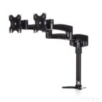 StarTech.com Articulating Dual Monitor Arm for 12-24" Displays, Desk Clamp, 13.6kg, Black