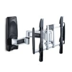 StarTech.com Articulating TV Wall Mount, 26" to 65" VESA, 45kg, 180° Swivel, Black/Silver