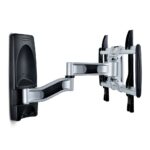 StarTech.com Articulating TV Wall Mount, 26" to 65" VESA, 45kg, 180° Swivel, Black/Silver