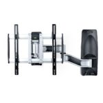 StarTech.com Articulating TV Wall Mount, 26" to 65" VESA, 45kg, 180° Swivel, Black/Silver