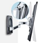 StarTech.com Articulating TV Wall Mount, 26" to 65" VESA, 45kg, 180° Swivel, Black/Silver