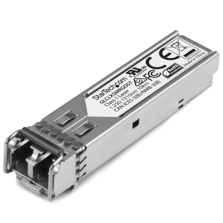StarTech.com Cisco GLC-LX-SM-RGD Compatible SFP Module 1.25Gbps 10km LC Single Mode Fiber Transceiver