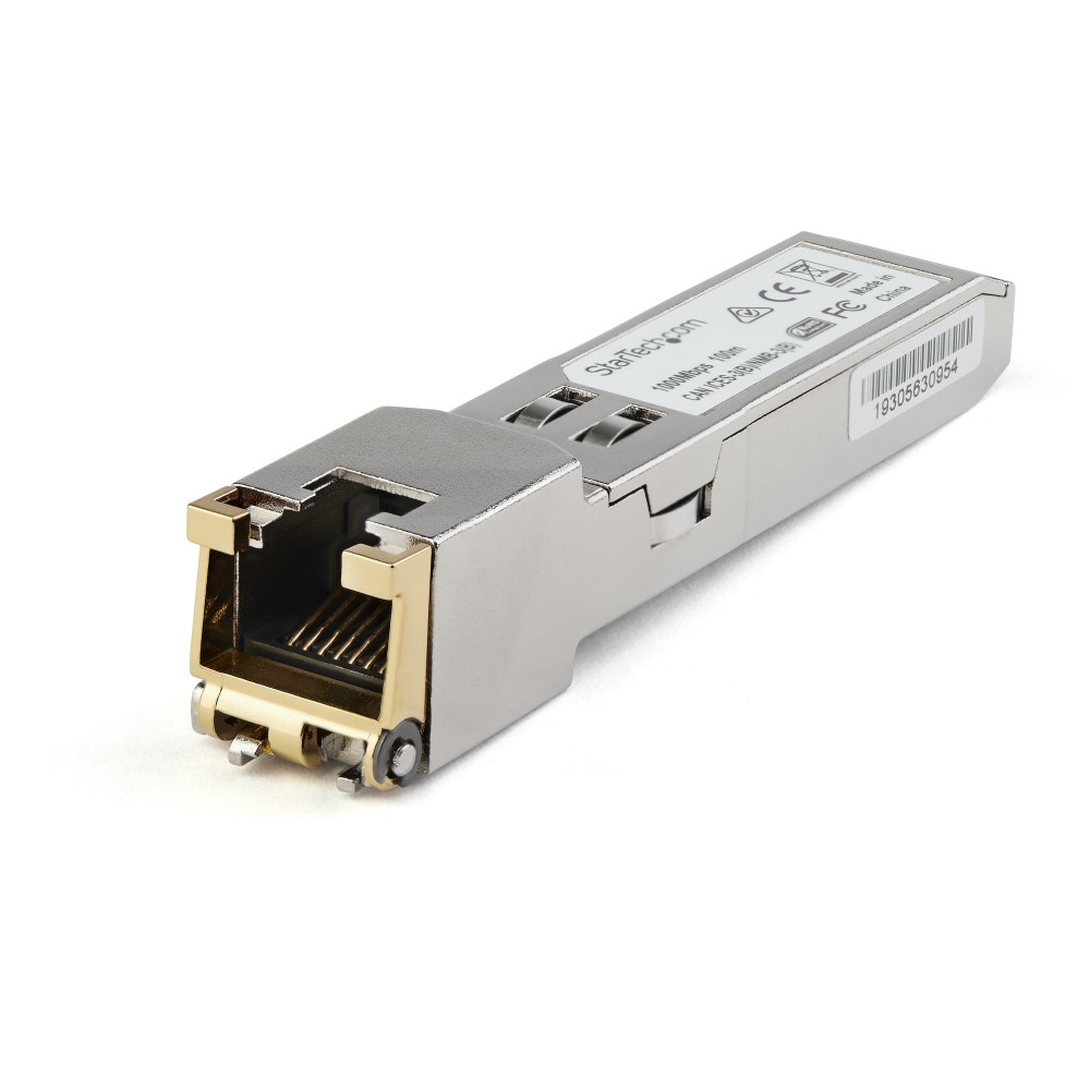StarTech.com Cisco GLC-TE Compatible SFP Copper Transceiver Module 1000BASE-T RJ45 100m, Industrial Gigabit Ethernet StarTech.com Cisco GLC-TE Compatible SFP Copper Transceiver Module 1000BASE-T RJ45 100m, Industrial Gigabit Ethernet