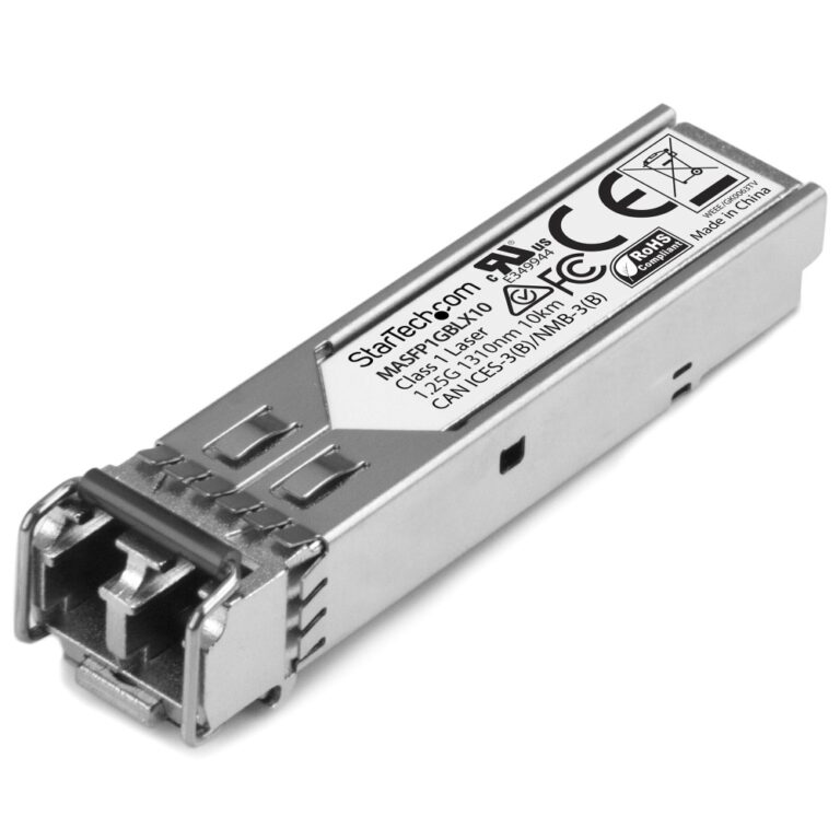 StarTech.com Cisco Meraki MA-SFP-1GB-LX10 Compatible SFP Module, 1.25Gbps, 10km, LC, Silver
