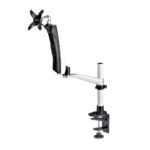 StarTech.com Desk Mount Monitor Arm for 17-30" Screens, VESA 75/100mm, Clamp/Grommet, Black/Silver