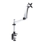 StarTech.com Desk Mount Monitor Arm for 17-30" Screens, VESA 75/100mm, Clamp/Grommet, Black/Silver