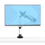StarTech.com Desk Mount Monitor Arm for 17-30" Screens, VESA 75/100mm, Clamp/Grommet, Black/Silver