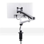 StarTech.com Desk Mount Monitor Arm for 17-30" Screens, VESA 75/100mm, Clamp/Grommet, Black/Silver