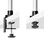 StarTech.com Desk Mount Monitor Arm for 17-30" Screens, VESA 75/100mm, Clamp/Grommet, Black/Silver