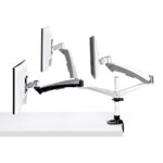 StarTech.com Desk Mount Monitor Arm for 17-30" Screens, VESA 75/100mm, Clamp/Grommet, Black/Silver