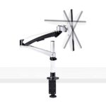 StarTech.com Desk Mount Monitor Arm for 17-30" Screens, VESA 75/100mm, Clamp/Grommet, Black/Silver