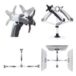 StarTech.com Desk Mount Monitor Arm for 17-30" Screens, VESA 75/100mm, Clamp/Grommet, Black/Silver