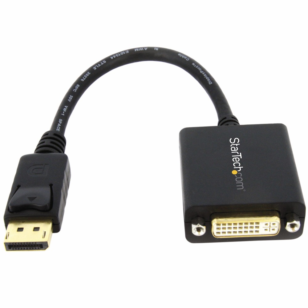 StarTech.com DisplayPort 1.2 to DVI-D Adapter - 0.152m Passive Video Converter, 1920x1200, Black StarTech.com DisplayPort 1.2 to DVI-D Adapter - 0.152m Passive Video Converter, 1920x1200, Black