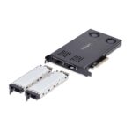 StarTech.com Dual-Bay M.2 NVMe SSD to PCIe x8 Mobile Rack, PCIe 4.0, Hot-Swap, Black