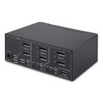 StarTech.com Dual DisplayPort 1.4 KVM Switch, 8K 60Hz 144Hz, 2x USB 10Gbps, 2 Port, Black