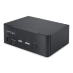 StarTech.com Dual DisplayPort 1.4 KVM Switch, 8K 60Hz 144Hz, 2x USB 10Gbps, 2 Port, Black
