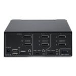 StarTech.com Dual DisplayPort 1.4 KVM Switch, 8K 60Hz 144Hz, 2x USB 10Gbps, 2 Port, Black