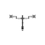 StarTech.com Dual Monitor Desk Mount Arm for up to 32" Displays - Clamp, 8kg Capacity, Black