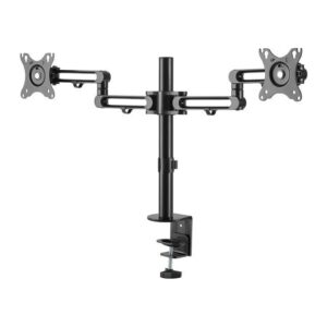 StarTech.com Dual Monitor Desk Mount Arm for up to 32" Displays - Clamp, 8kg Capacity, Black