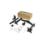 StarTech.com Dual Monitor Desk Mount Arm for up to 32" Displays - Clamp, 8kg Capacity, Black