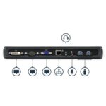 StarTech.com Dual Monitor USB 3.0 Docking Station HDMI DVI VGA GbE Audio Black