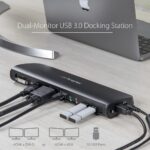 StarTech.com Dual Monitor USB 3.0 Docking Station HDMI DVI VGA GbE Audio Black
