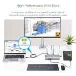 StarTech.com Dual-Monitor USB4 Docking Station, Dual 4K 120Hz or Single 8K 60Hz, 100W PD, 2.5GbE, Silver